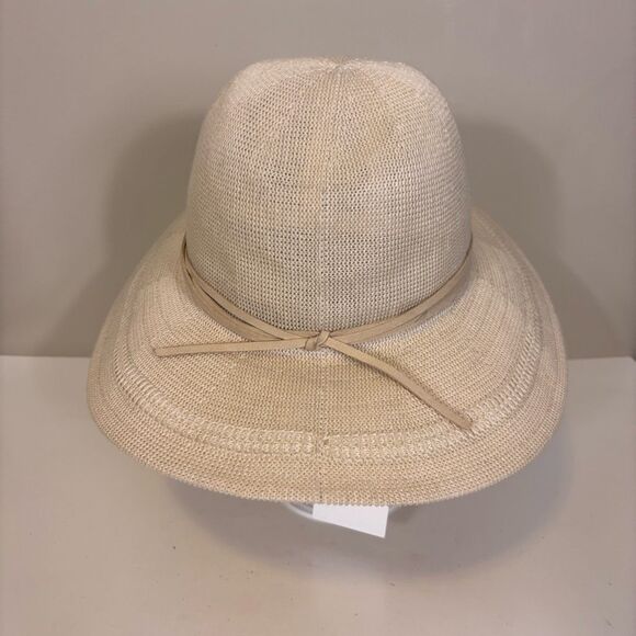 New Wyeth Anthropologie Cream Paper Sun Hat - Picture 4 of 6